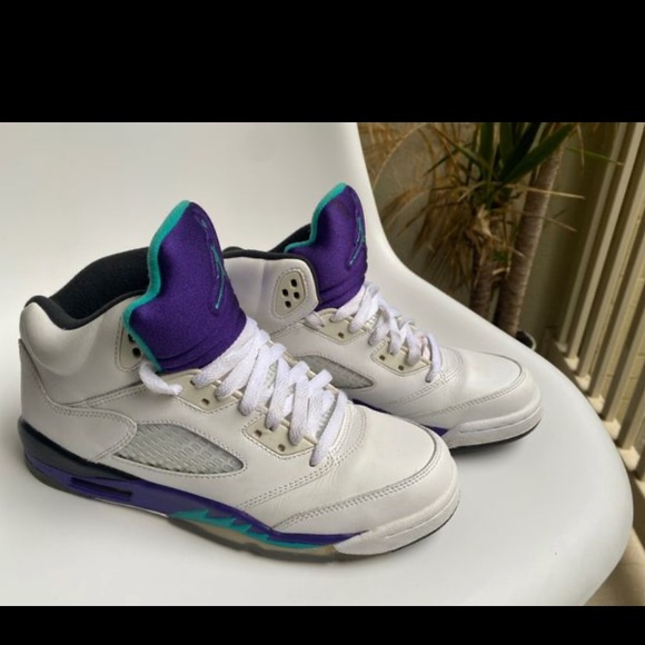 Retro Air Jordan 5 “Grape Fresh Princes” Size 7y - Picture 2 of 5